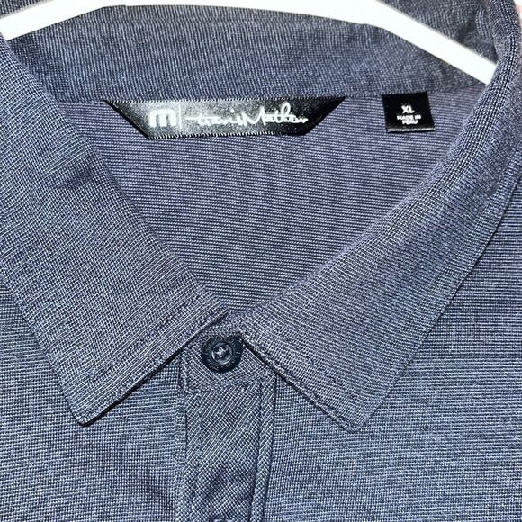 No Logo Dark Navy Blue Travis Mathew Golf Polo Shirt Classic fit XL Mens - Picture 2 of 6